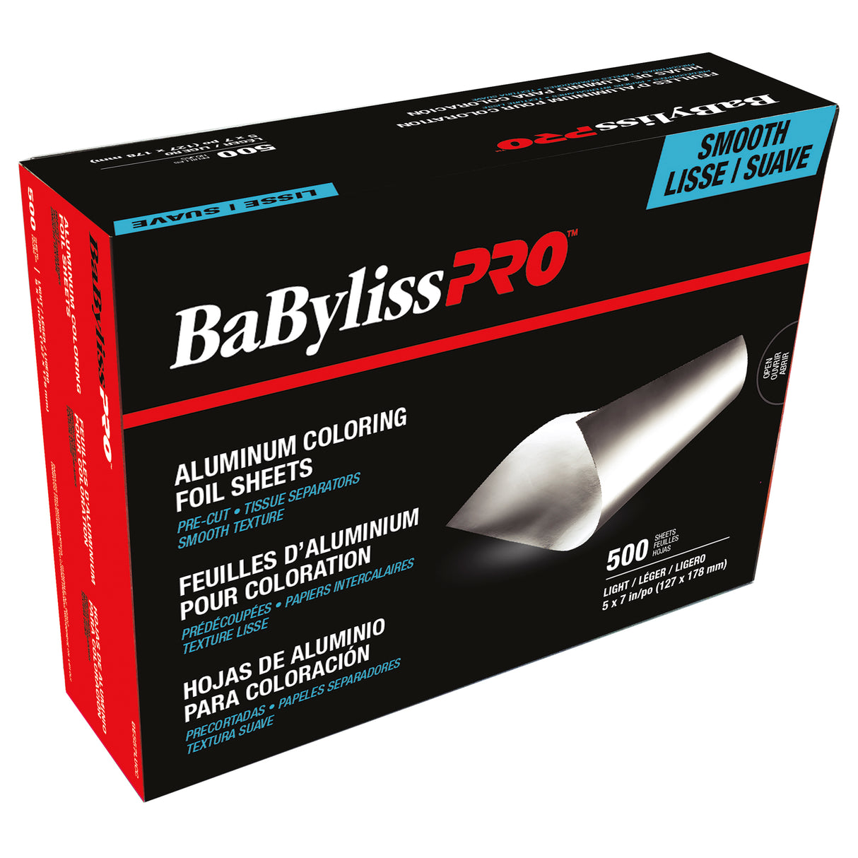 BabylissPro Smooth Foil Sheets, 5" x 7" Light