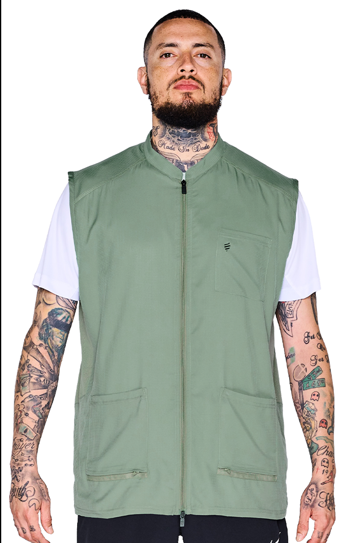 Barber Strong The Barber Vest - Army Green