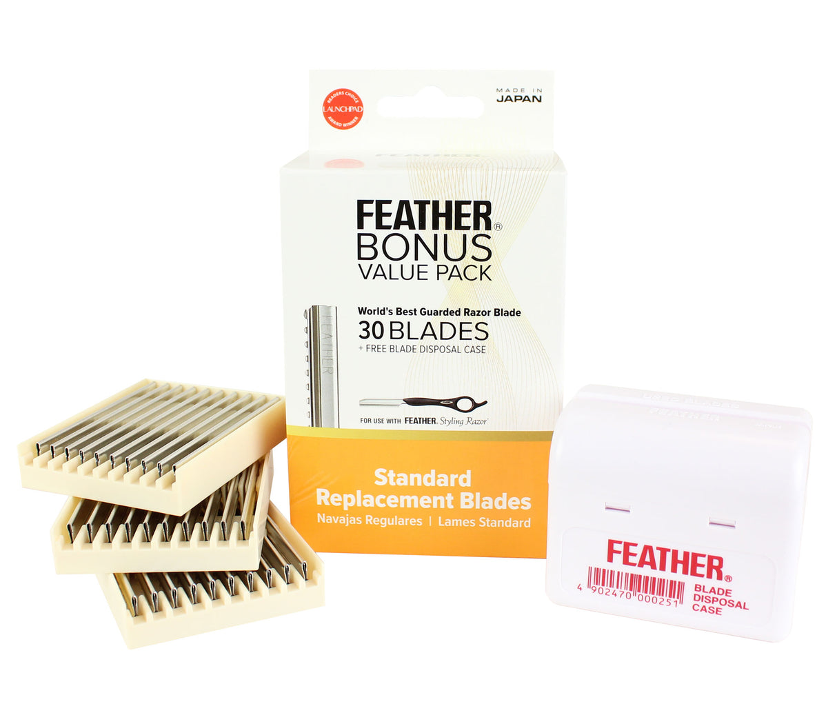 Feather Styling Razor Standard Blades Bonus Value Pack