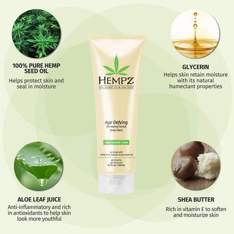 Hempz Age-Defying Renewing Herbal Body Wash 8.5 OZ.