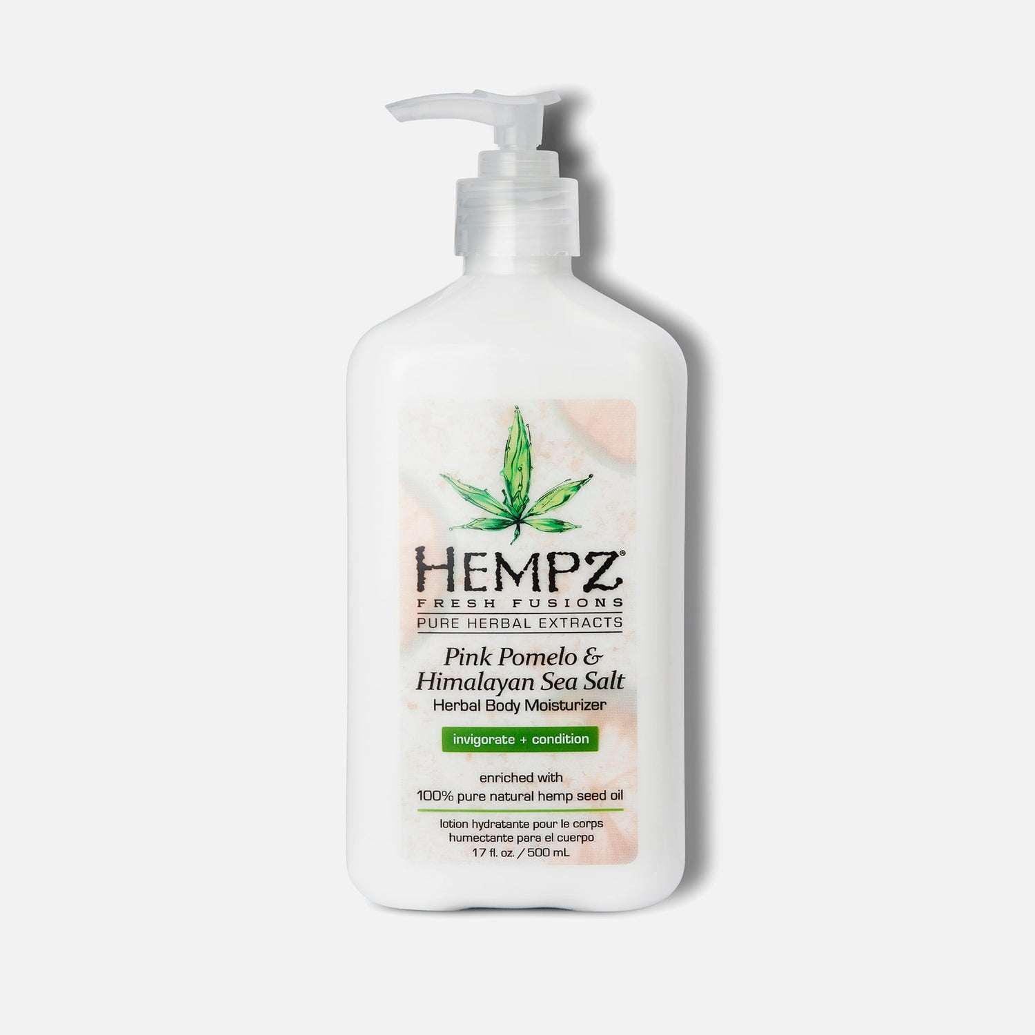 Hempz Fresh Fusions Pink Pomelo & Himalayan Sea Salt Herbal Body Moisturizer 17 OZ.