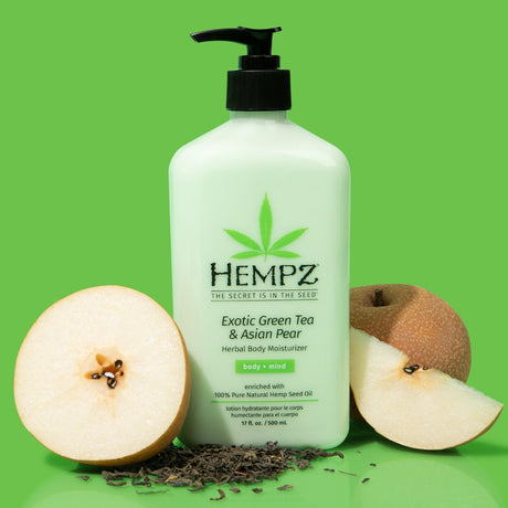 Hempz Exotic Green Tea & Asian Pear Herbal Body Moisturizer 17 OZ.