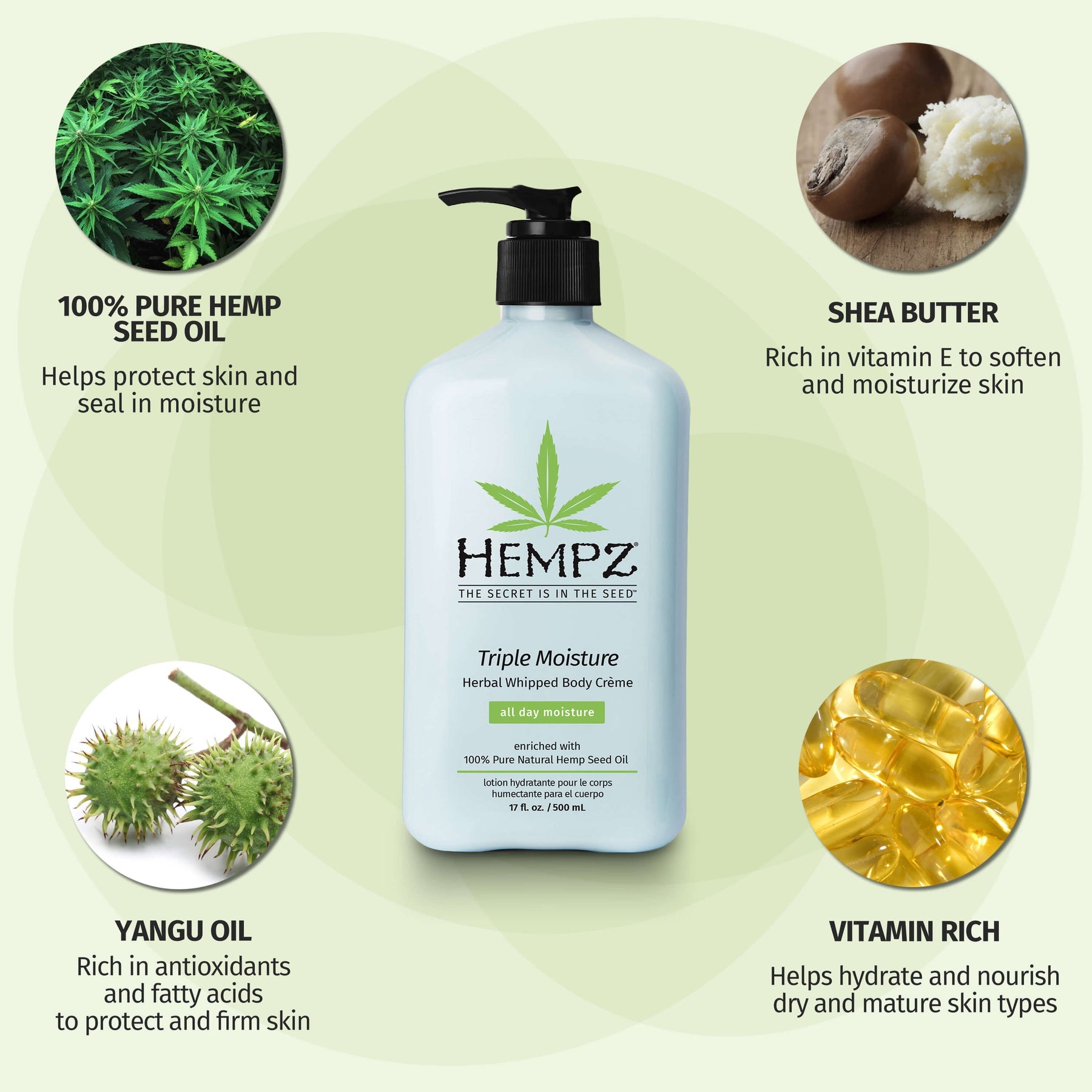 Hempz Triple Moisture Herbal Whipped Body Creme 17 OZ. – Empire