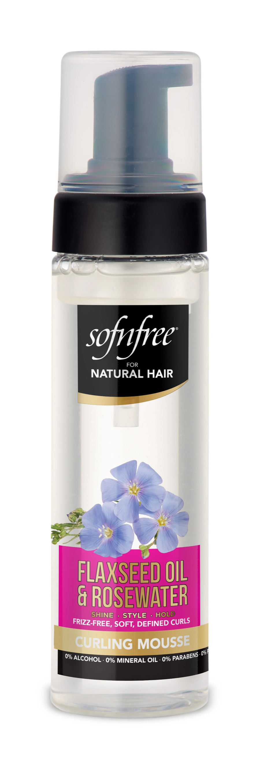 Sofn'free Flaxseed Oil & Rosewater Curling Mousse 200ml