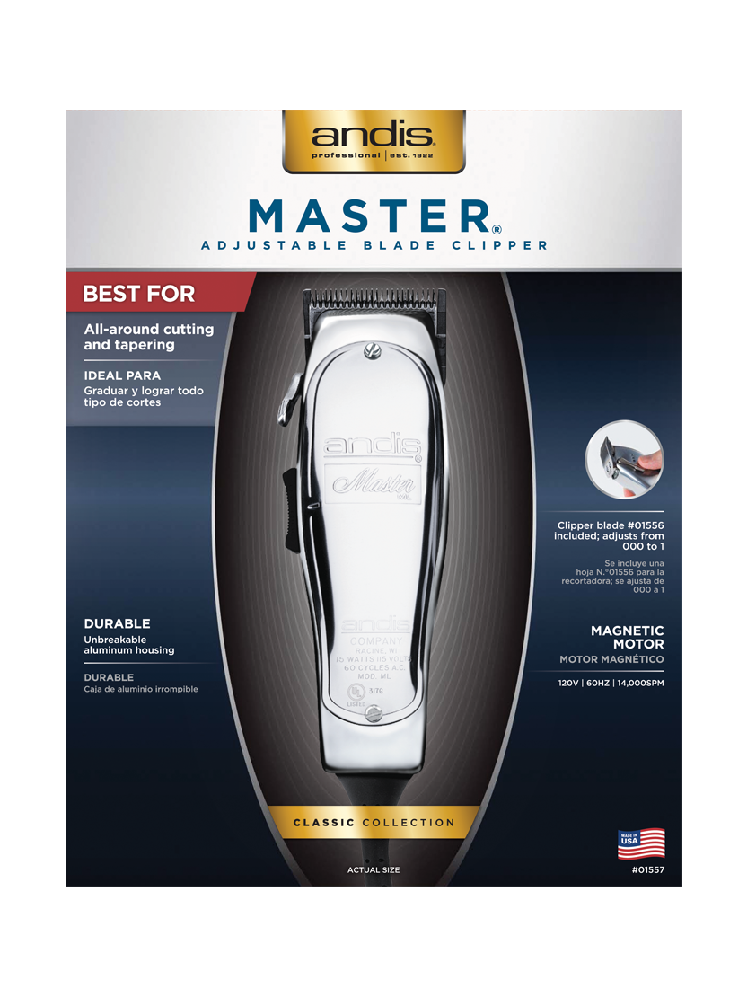 脱毛・除毛 ANDIS MASTER Corded Clipper 110V 60Hz Andis Master Clipper – Empire Barber Supply