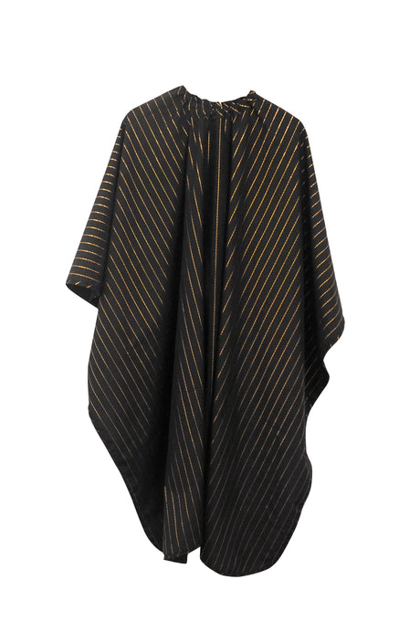 Barber Strong The Barber Cape - Black w/ Gold Pinstripes