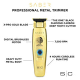 S|C Saber Cordless Brushless Motor Trimmer Gold