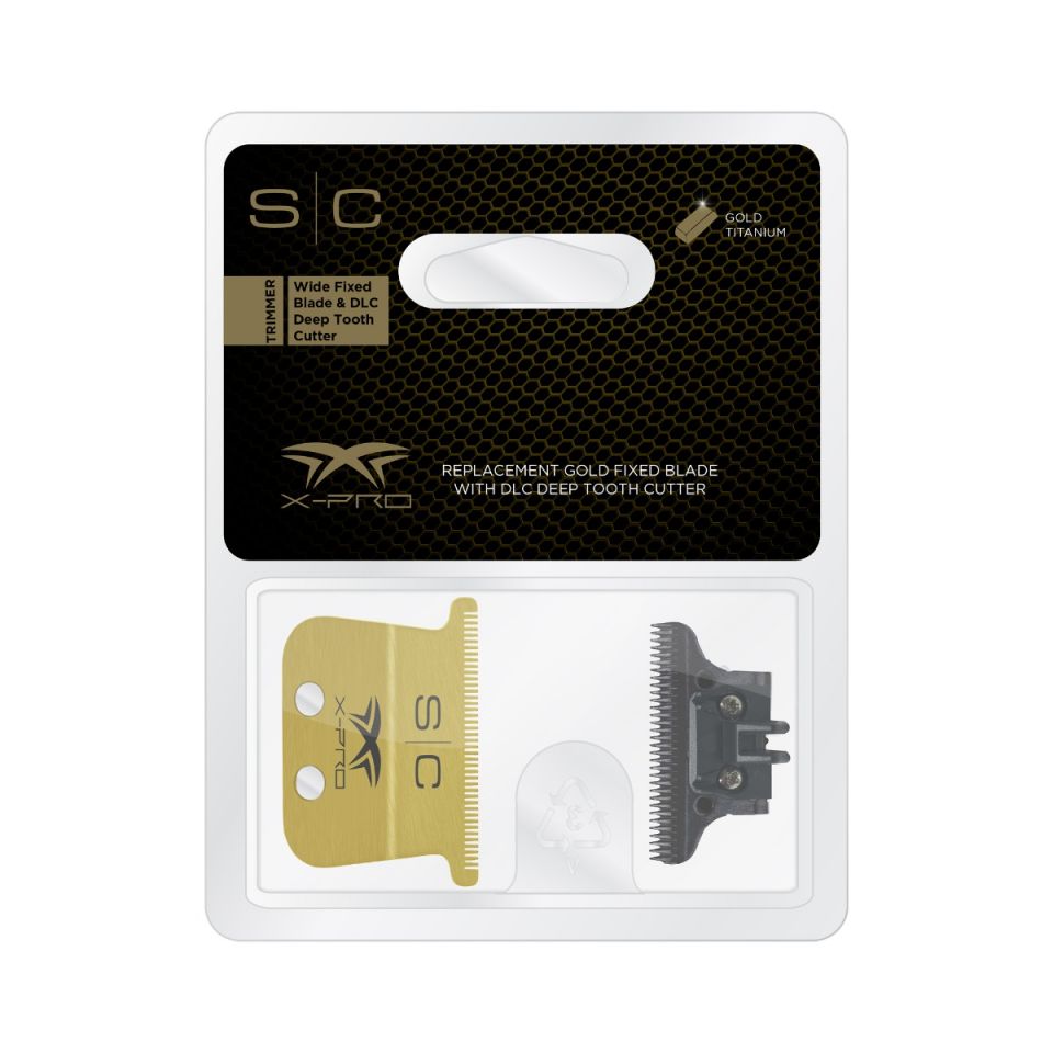 S|C Wide Gold X-Pro Fixed Trimmer Blade w/DLC Deep Tooth Cutter