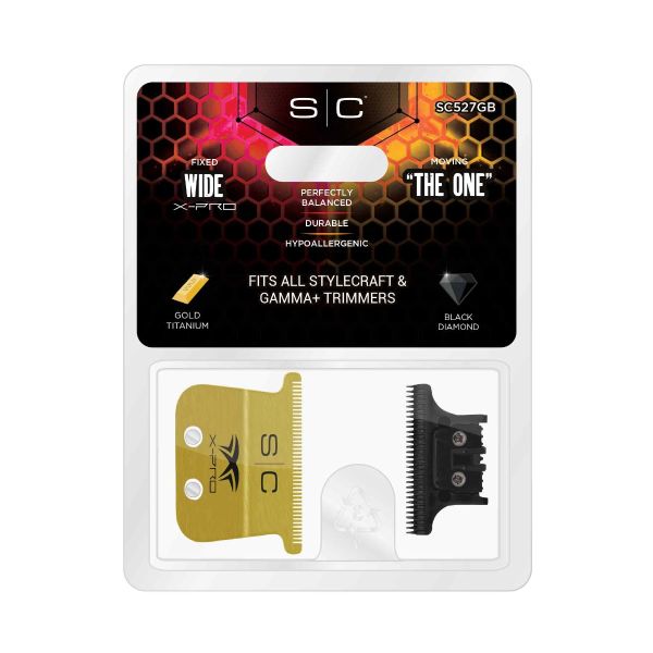 S|C Fixed Gold X-Pro Wide Blade + The One DLC Cutting Trimmer Blade