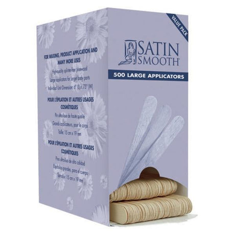 Satin Smooth Large Wood Applicators (500 Pk) - Empire Barber Supply